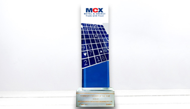  Winner of ‘Commodity Broker of the Year 2016-17’ from MCX Exchange