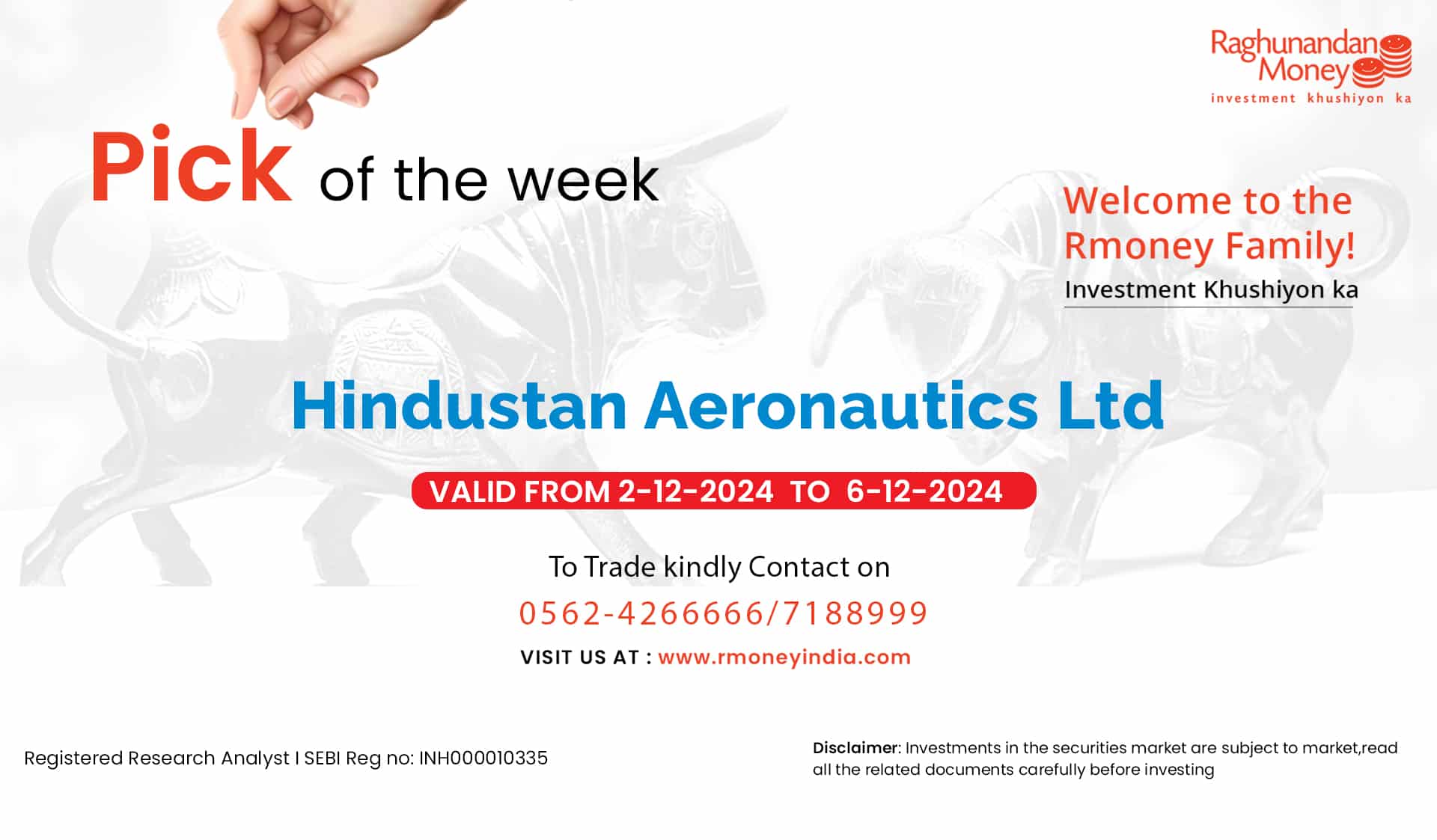 Pick of the Week is Hindustan Aeronautics Ltd