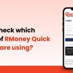 A thumbnail image titled 'How to Check Which Version of RMoney Quick App You Are Using?' featuring financial content by Raghunandan Money, focusing on app version verification and login details.