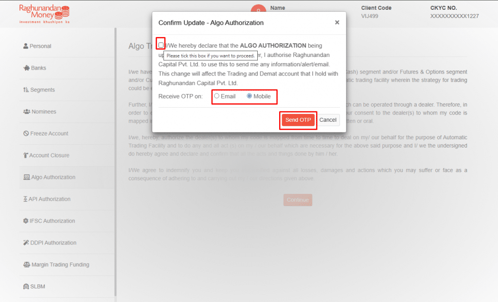 confirm update