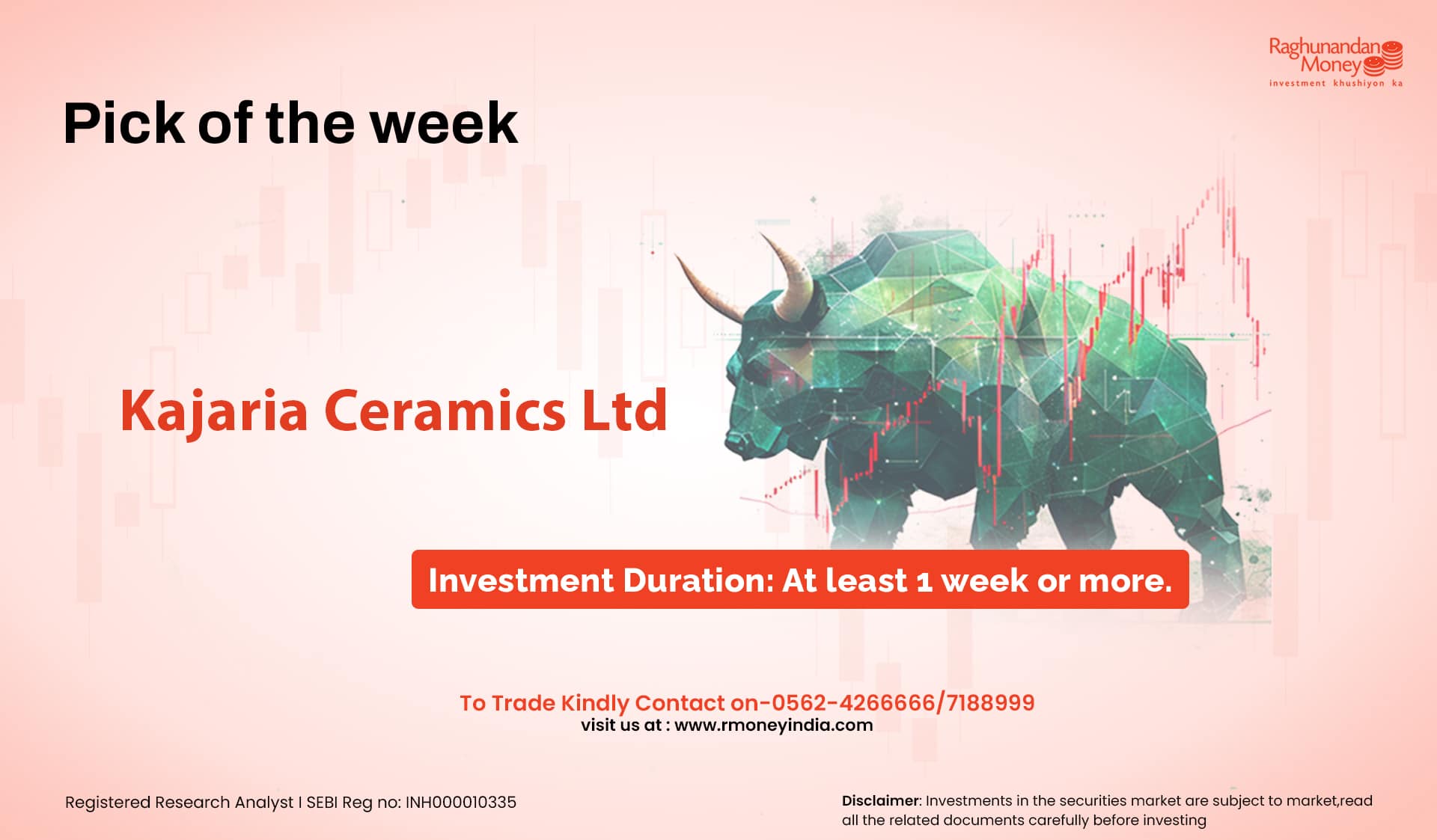 KAJARIACER-Pick-of-the-week-Footer Pick of the Week: Kajaria Ceramics stock analysis visual with target price, technical chart, and brokerage recommendation